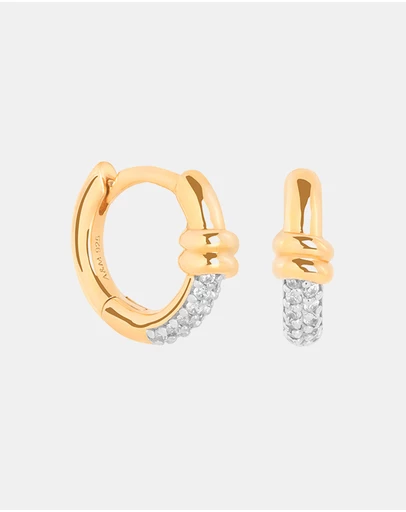 Astrid & Miyu - Pave Knot Huggies