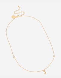 Lovisa - Waterproof Gold Plated Stainless Steel Letter J Dainty Pendant Necklace