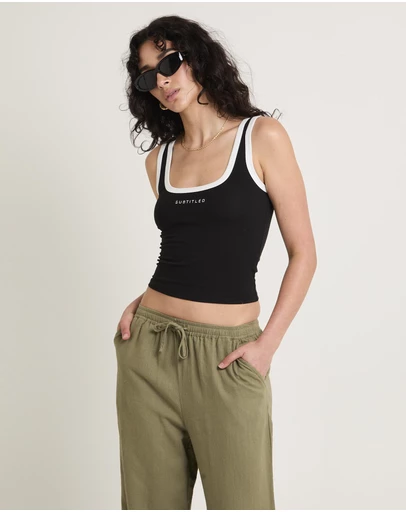 Subtitled - Contrast Tank Top