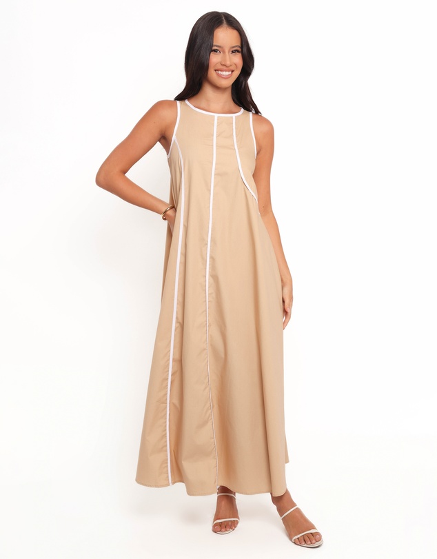 Petal & Pup - Peppa Maxi Dress - Beige/White