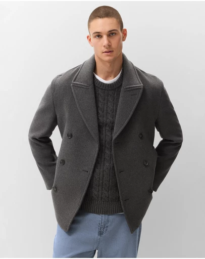 UNISON - Wool Blend Peacoat