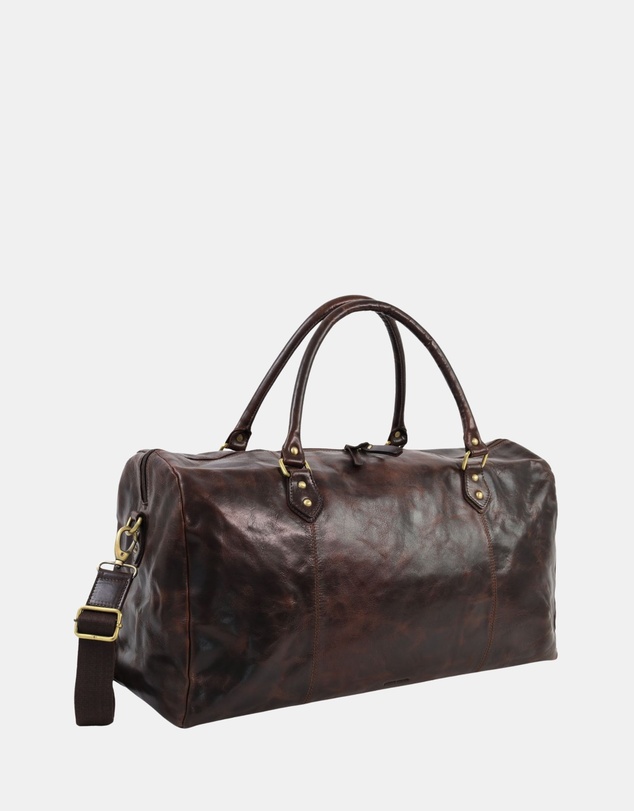 Pierre Cardin - Pierre Cardin Smooth Leather Overnight Bag