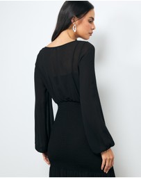 AERE - Tide Shirred Waist Maxi Dress