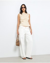 AERE - Ruched Organic Cotton Top