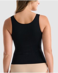 Ambra - 2 Pack Seamless Smoothies Reversible Shelf Bra Tank