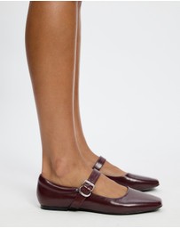 Atmos&Here - Juniper Leather Ballet Flats