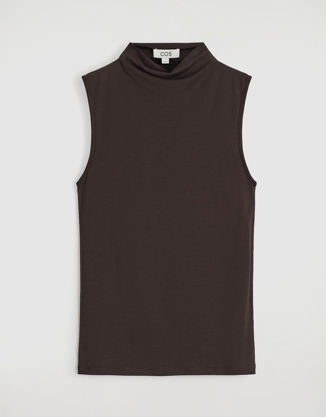 COS - Draped Turtleneck Tank Top