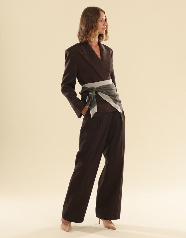 Morgan & Taylor - Eleanor Light-Weight Scarf in Khaki Green