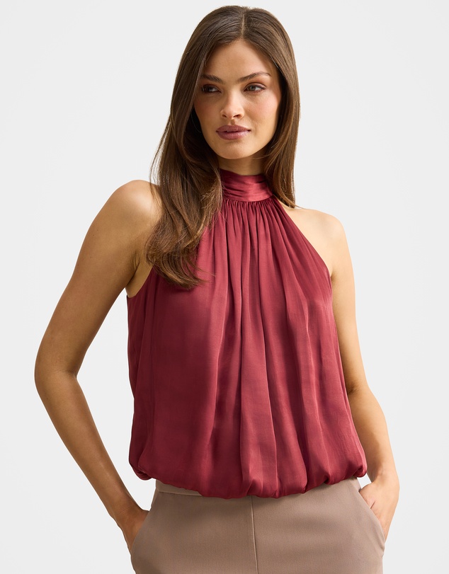 Forever New - Jasmine Bubble Hem Halter Neck Top