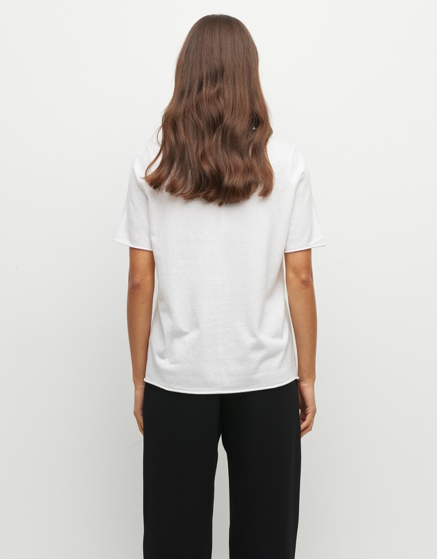 JH Lounge - JHL V-Neck T (Fine Cotton Cashmere) White