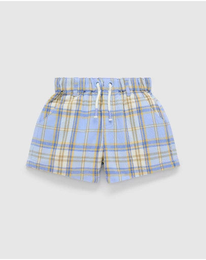 Purebaby - Check Shorts -Kids-Babies