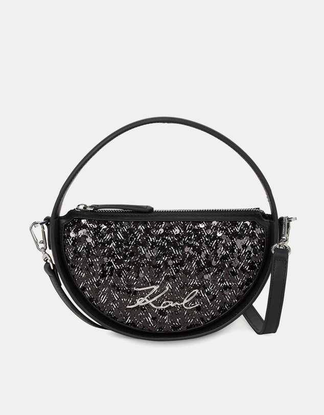 Karl Lagerfeld - K/Signature Sequin Round Crossbody Bag