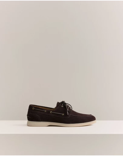 Trenery - Marven Suede Boat Shoe in Mocha
