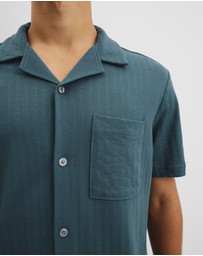 Country Road - Short Sleeve Seersucker Cuban Shirt