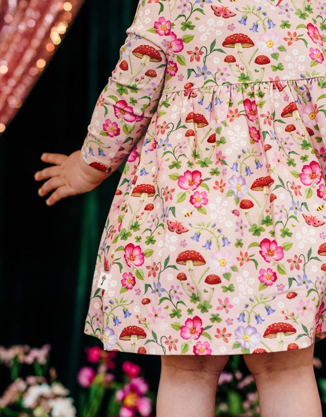 Fleur Harris - 'Toadstool' Paradise Dress in Apricot