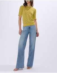 Marcs - Alibi Pointelle Cotton Knit Top