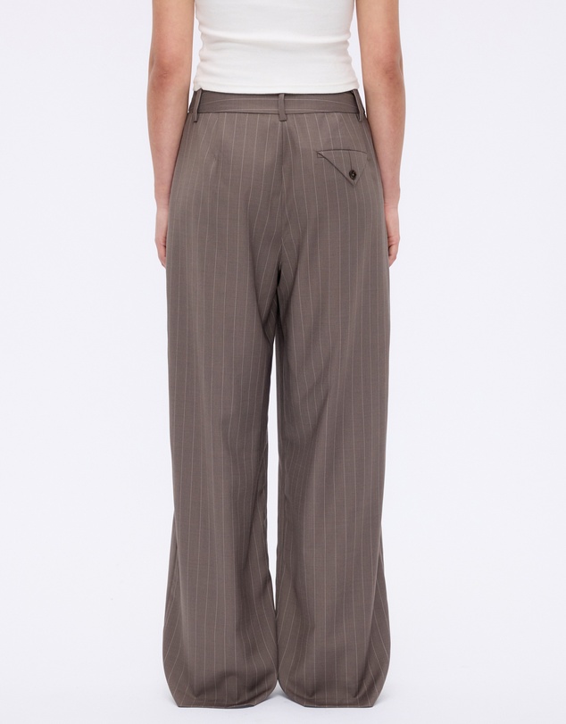 Minima Esenciales - Lior Wool Pinstripe Tailored Pants