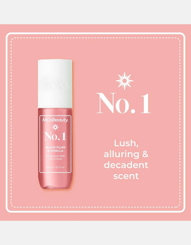 MCoBeauty - Fragrance Mist Hair & Body 90ml - No.1 (Black Plum & Vanilla)