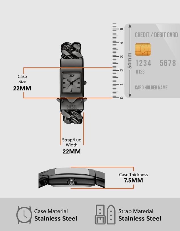 Diesel - Closer Gunmetal Analogue Watches