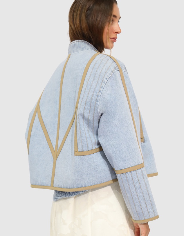 Belle & Bloom - Free And Forward Quilted Denim Jacket