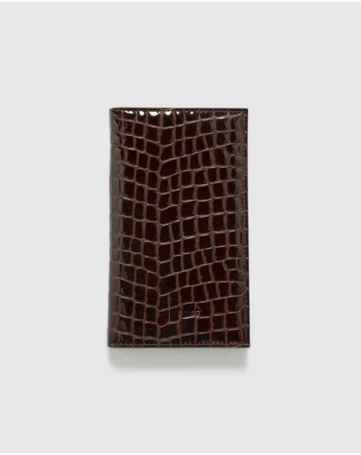 Nakedvice - The Salerno Coffee Croc Passport Wallet