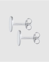 Elli Jewelry - Earrings Stud Plate Round Shine Classic in 925 Sterling Silver