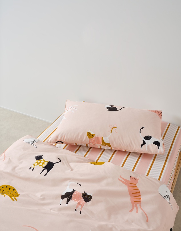 Linen House Kids - Cats 'n' Bows Quilt Cover Set