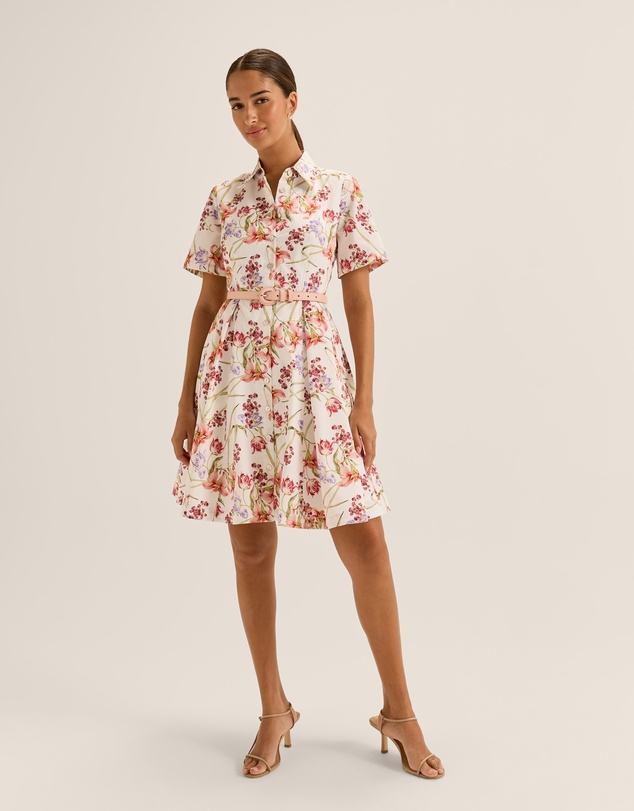 Review - Tropics Mini Shirt Dress