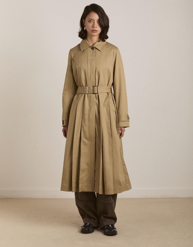 Damson Madder - Sofia Pleated Trench Coat