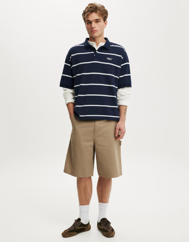 Cotton On - Box Fit Short Sleeve Polo