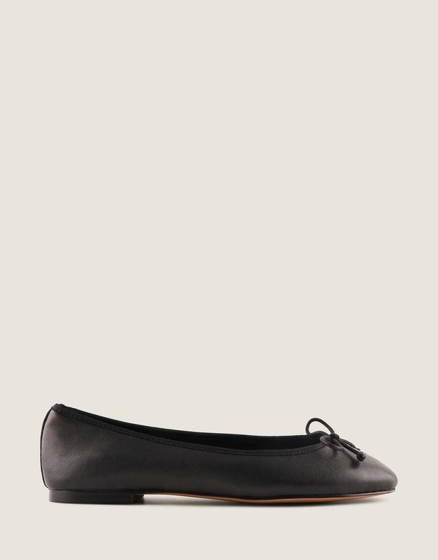 Shelly Shen - Poet Ballet Flats Black Leather