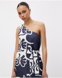 Minima Esenciales - Naja One Shoulder Linen Maxi Dressi Dress