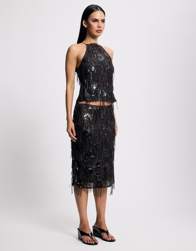 Lover - Xylia Drop Sequin Midi Skirt