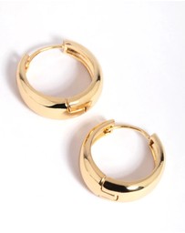 Lovisa - Gold Medium Tube Huggie Earrings