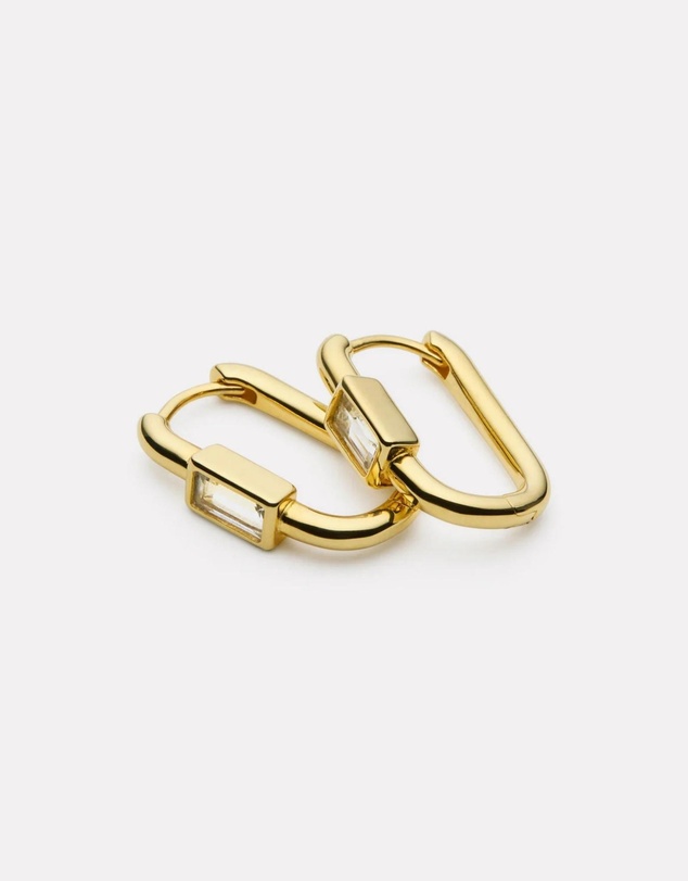 Najo - Skye Yellow Gold Cubic Zirconia Earring