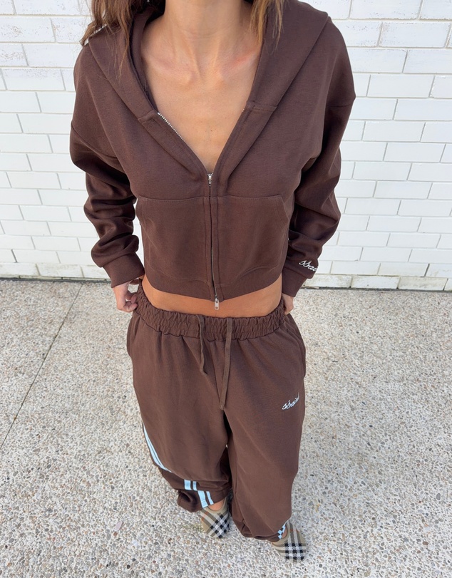 SSAINT - Cropped Hoodie Brown