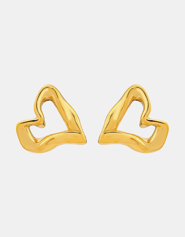 Zoe Olivia - Waterproof Organic Heart Stud Earrings