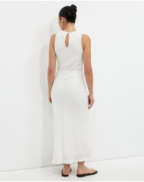 Calli - Cupro Crew Neck Dress