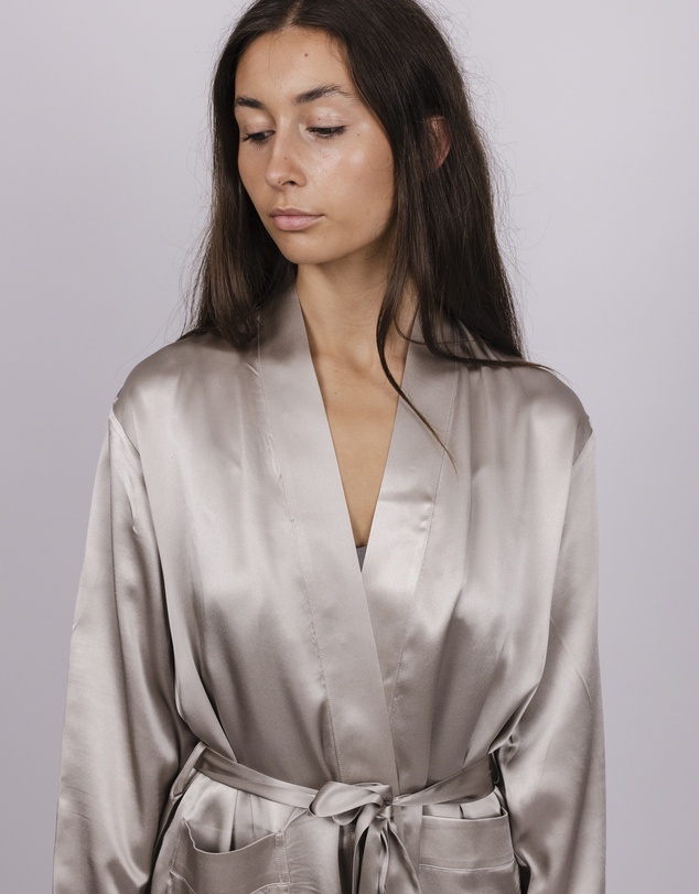 SILK MAGNOLIA - Silk Robe Dressing Gown