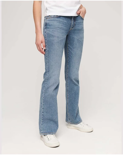 Superdry - Organic Cotton Mid Rise Slim Flare Jeans