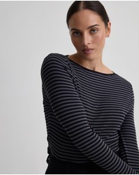 Oxford - Erin Striped Boatneck Knit