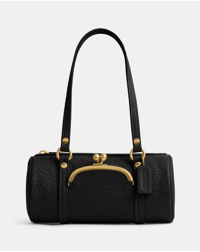 Coach - The Coach Originals Suede Kisslock Barrel Bag 28