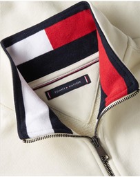 Tommy Hilfiger - Colour-Blocked Collar Terry Half-Zip Jumper