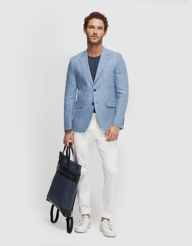 Oxford - Blake Linen Check Blazer