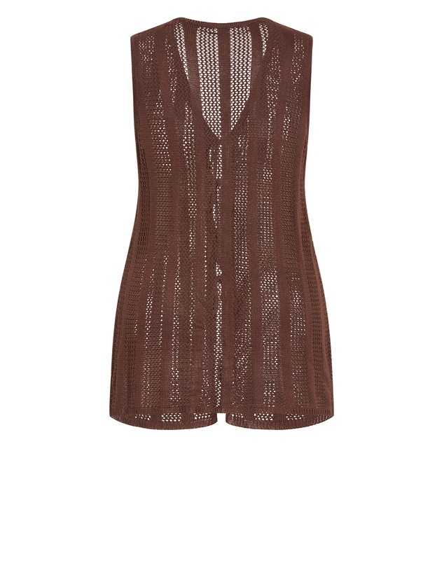 City Chic - Crochet Tie Vest