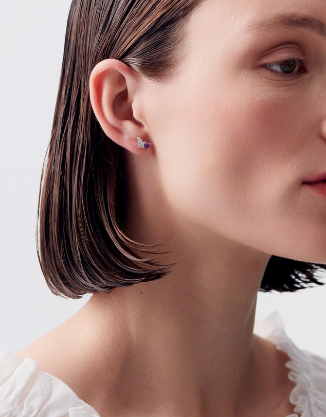 Karen Walker - Rock Garden Studs with Amethyst