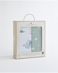 Living Textiles - 2 Pack Organic Bedside Sleeper Fitted Sheet - Goosey Goosey