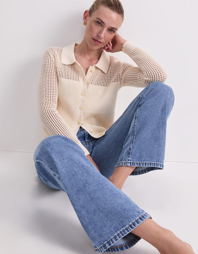 Sportscraft - Elka Pointelle Shirt Cardigan