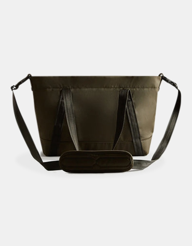 Hunter - Nylon Midi Topclip Tote - Dark Olive