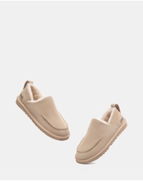EVERAU - Australian Shepherd Ugg Mireve Cow Suede Upper Loafer Oxfords Flats